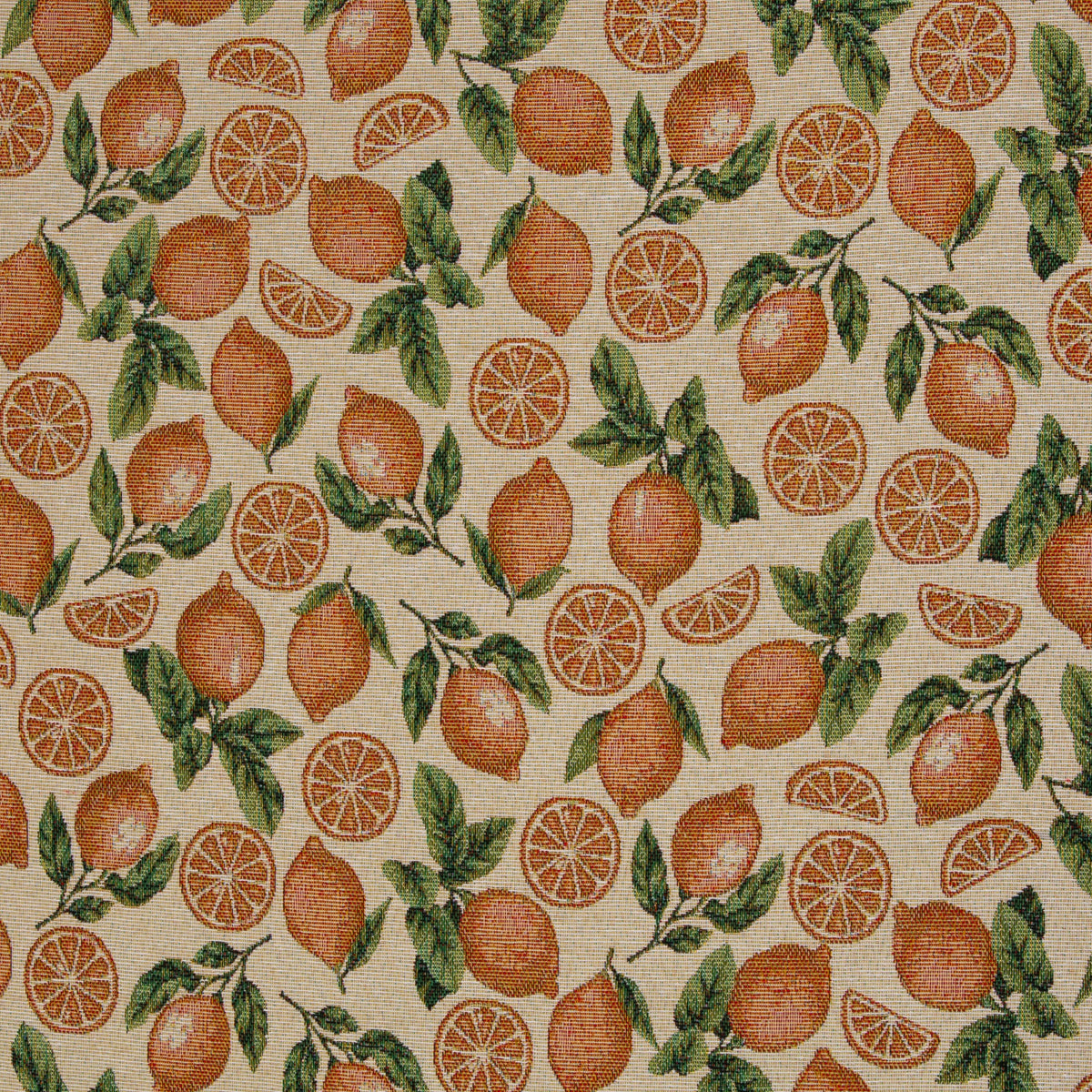 Gobelēns-citroni uz bēša fona