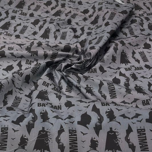 100% cotton fabric - Batman on a gray background The Batman ™© 135 g/m²