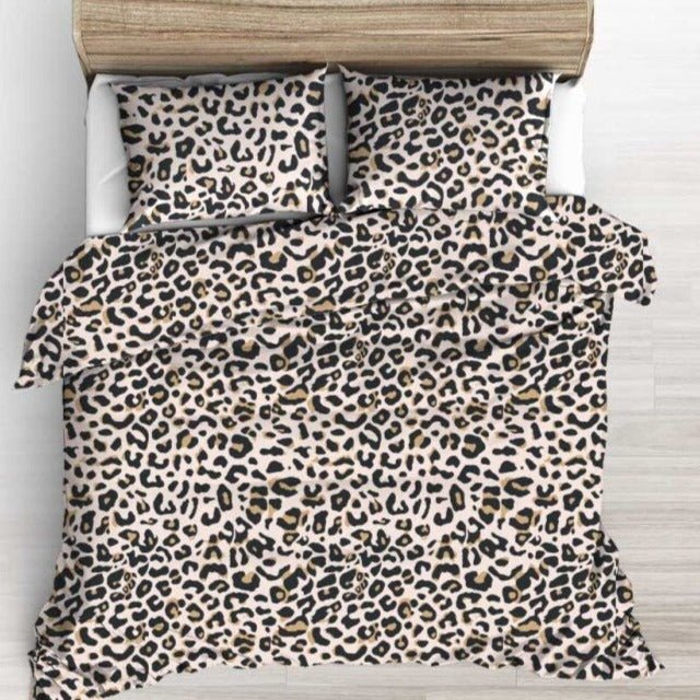 Tissu 100 % coton à motif léopard, 220 cm, 125 g/m²