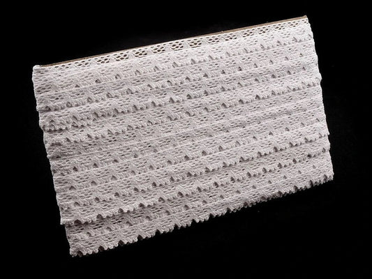 100% Cotton lace - 1.4 cm white