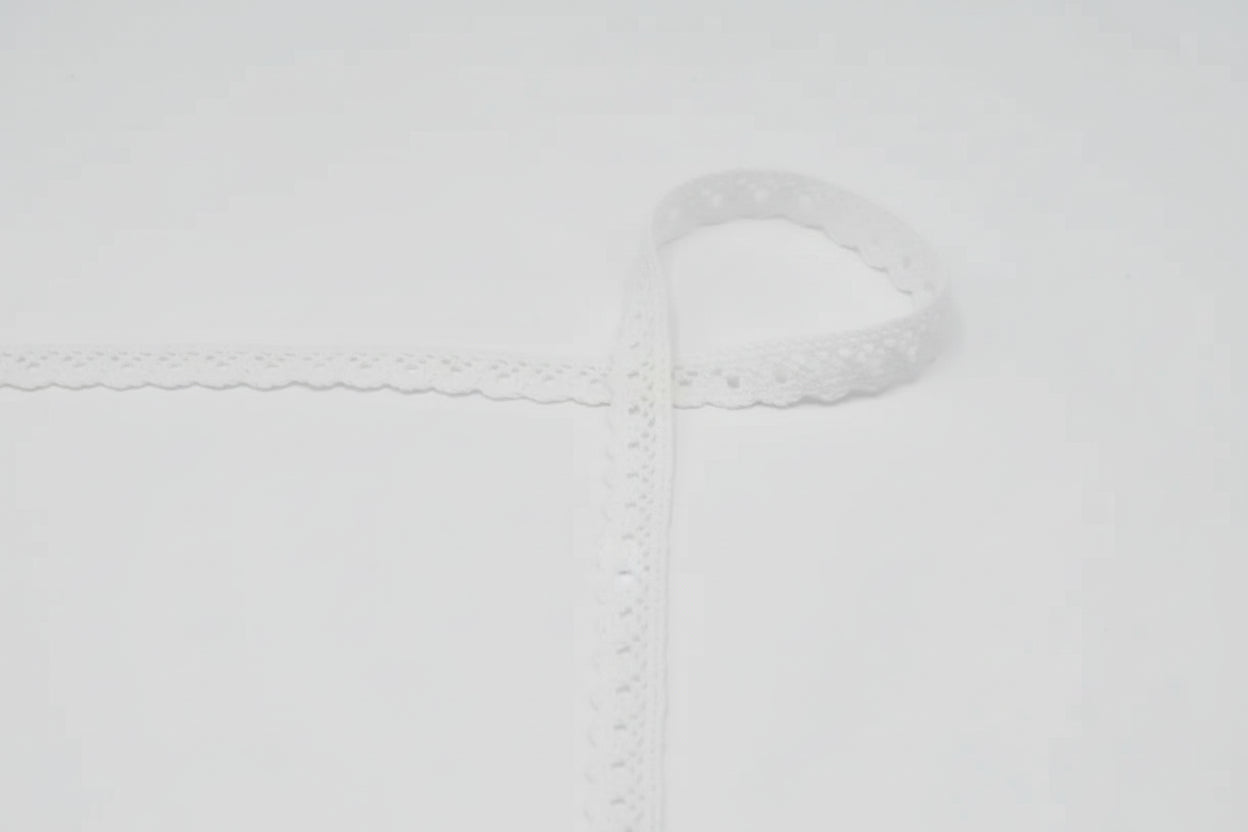 Image of 100% cotton lace - 1.5 cm light blue – available at Charlotte's Fabrics