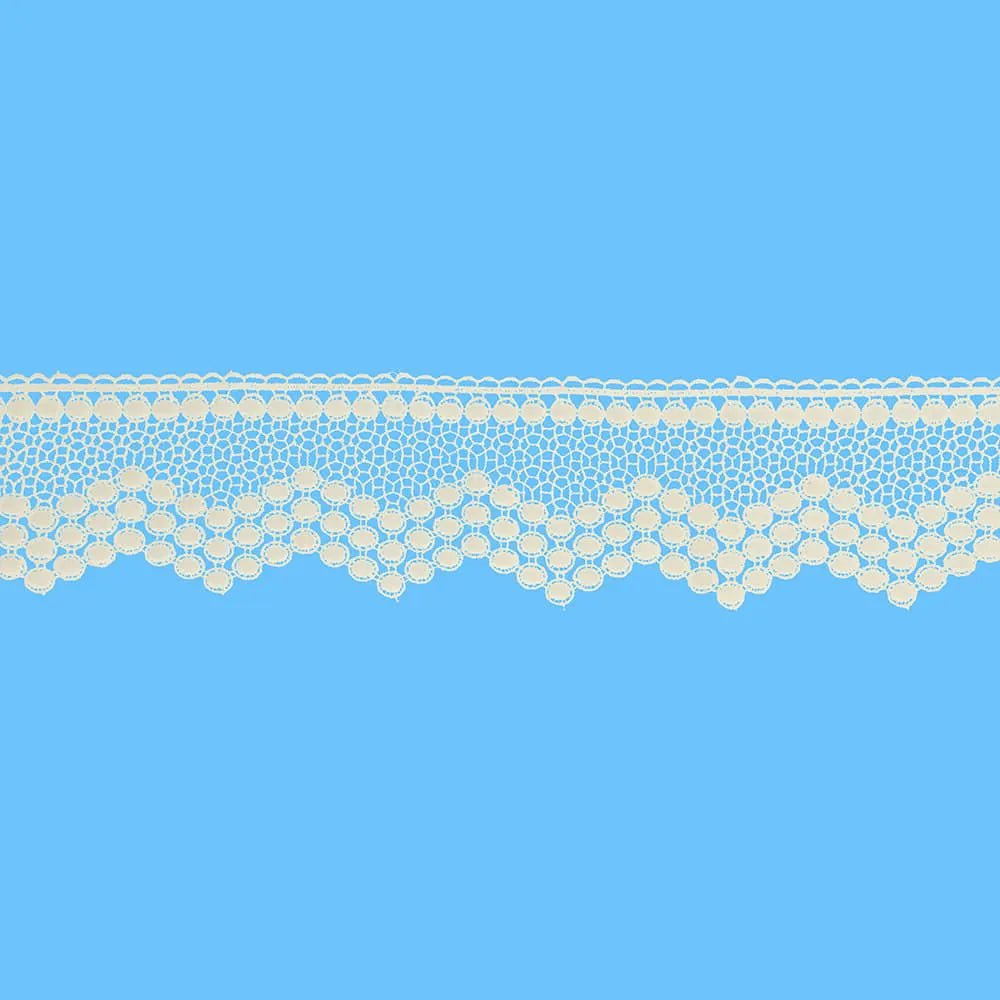 100% Cotton lace - 7 cm white