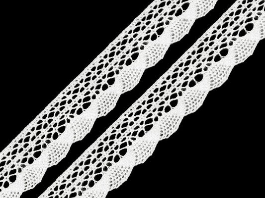 100% Cotton lace|3,2 cm| white