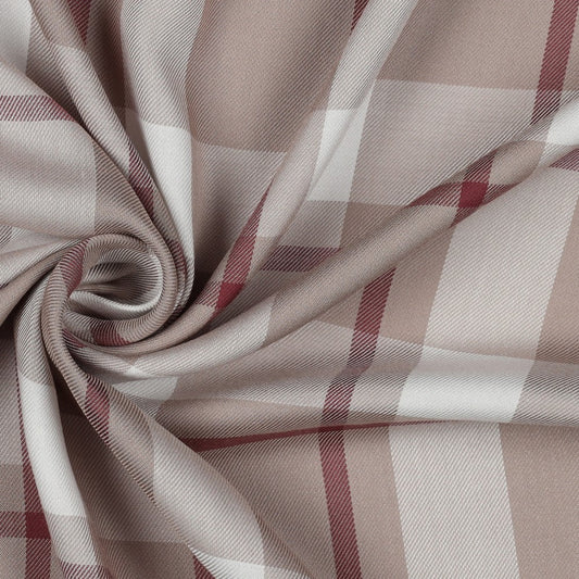 100% viscose fabric - checked 130 g/m²