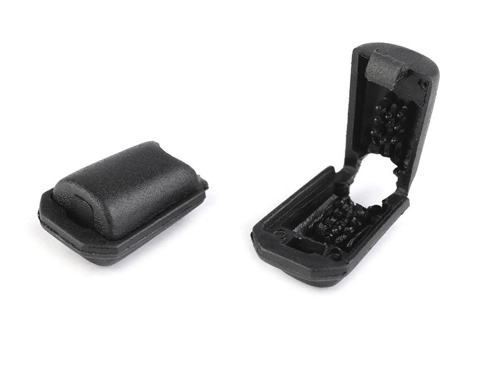 Clip-on cord end – black (set of 20)
