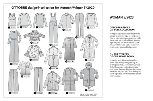 OTTOBRE design Woman 5/2020 – sieviešu apģērbu piegrieztņu žurnāls angļu valodā