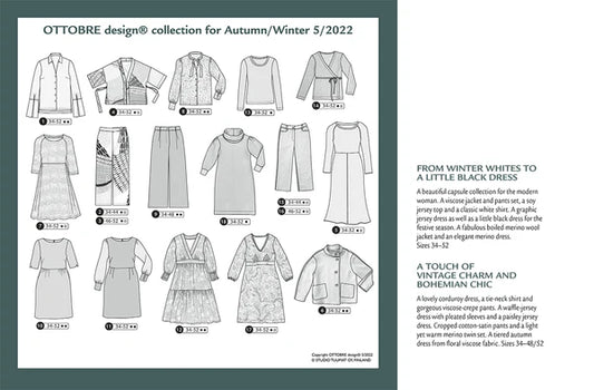 OTTOBRE design Woman 5/2022 – sieviešu apģērbu piegrieztņu žurnāls angļu valodā