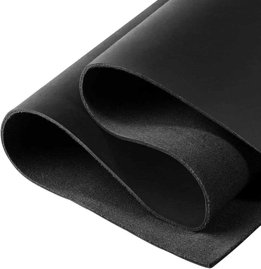 7. Dabīga melna liellopa āda-stingra, lokana un formu turoša 2 mm