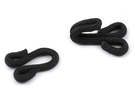 Crochet métallique avec boucle, revêtu, 20 mm, 5 paires|tons assortis