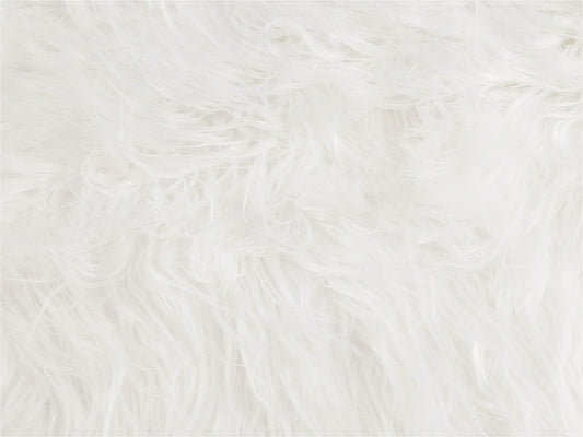 Faux Fur with Very Long Pile – White