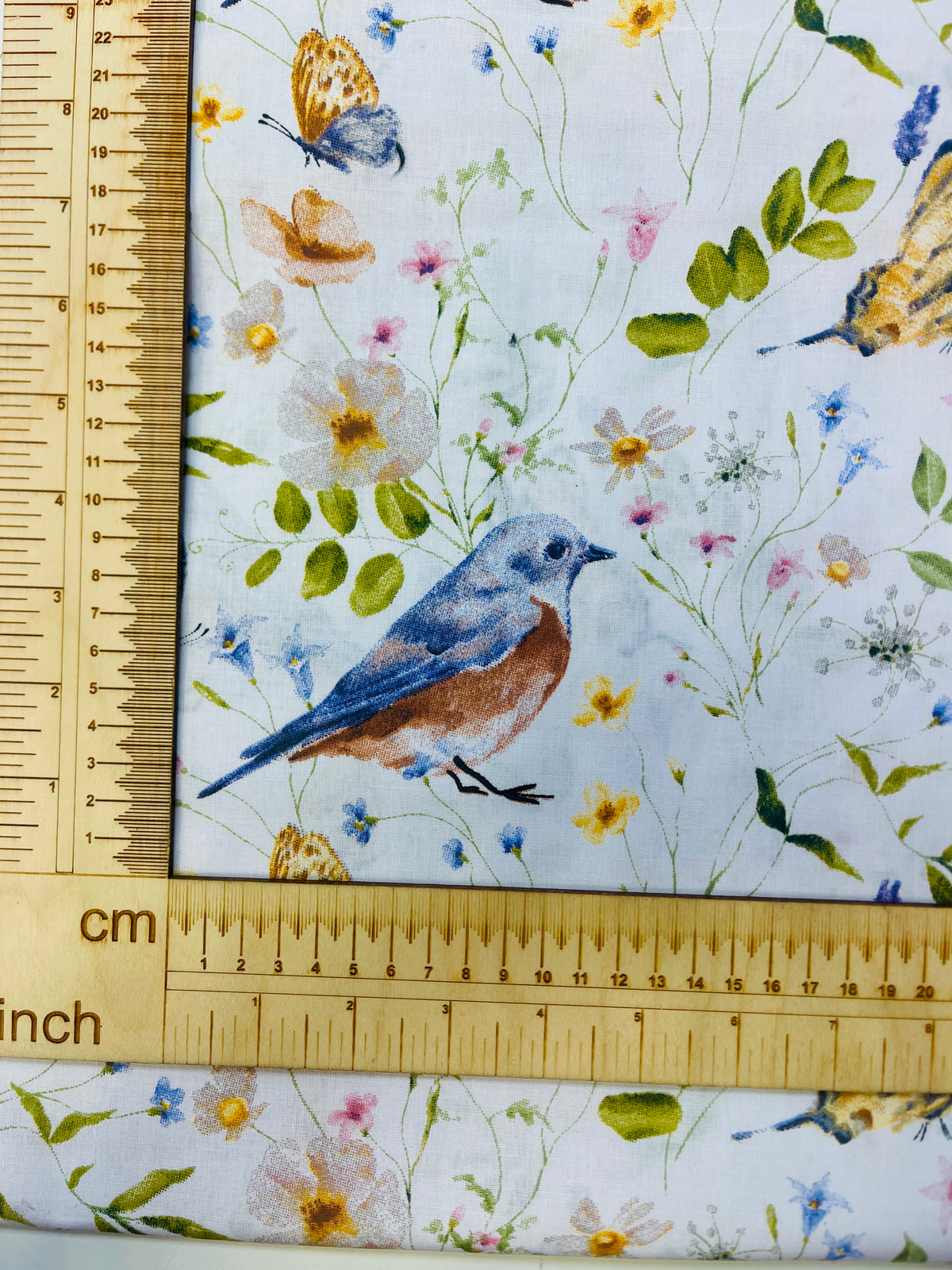 100% Cotton Fabric – Meadow and Bird