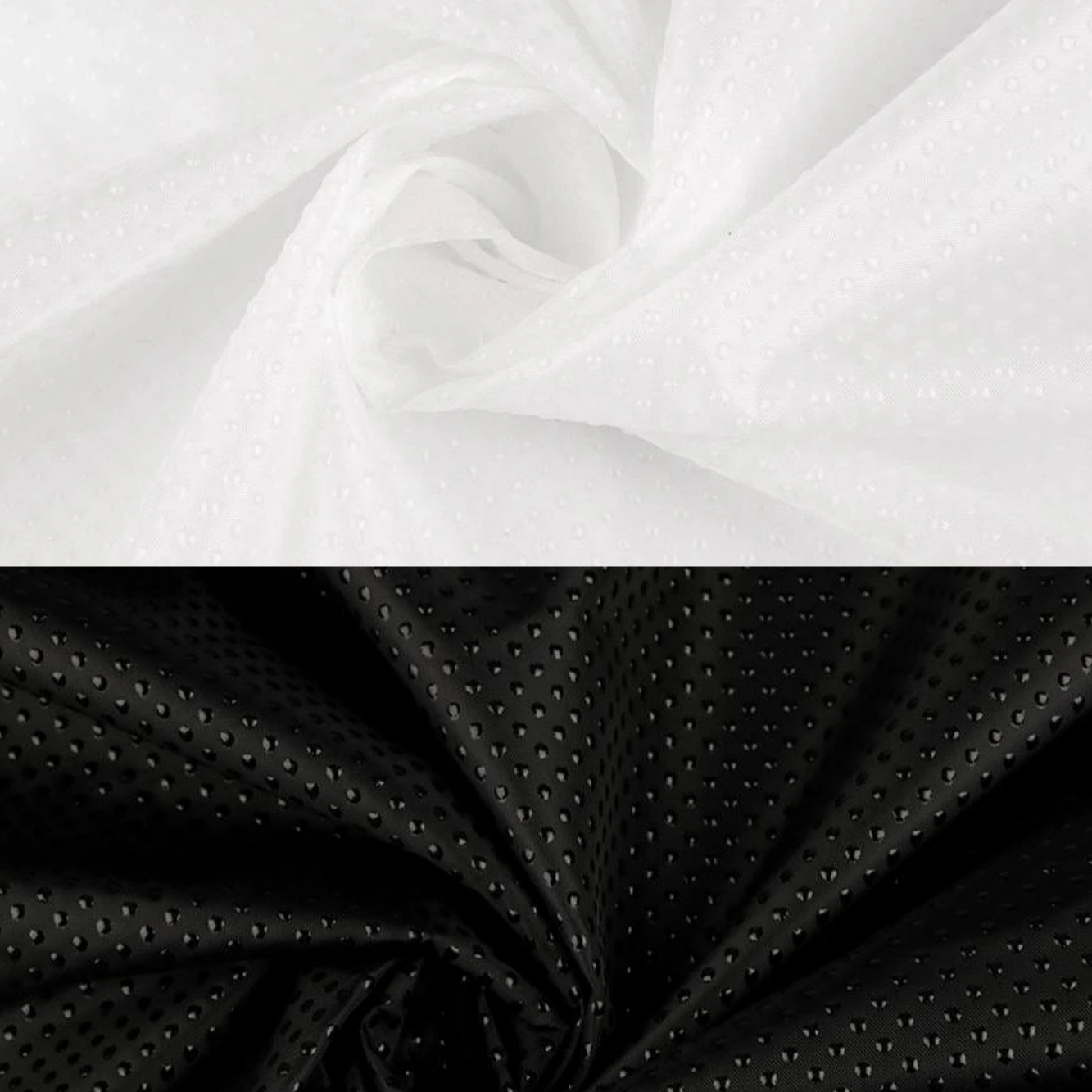 Non-slip fabric with rubber dots - black or white 95 g/m²