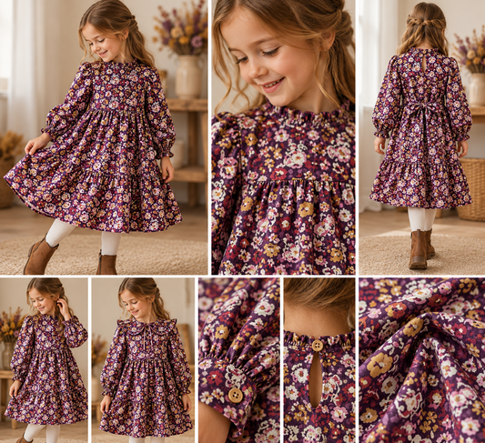 100% viscose fabric – grandma's flower garden