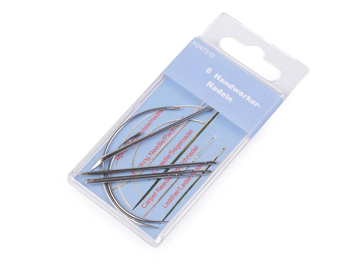 Image of needles for leather, canvas and upholstery – 6 pcs – available online at Charlotte's Fabrics