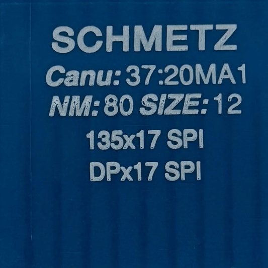 Image avec aiguilles pour machines à coudre industrielles SCHMETZ DPx17 SPI – pour tissus épais et fins (10 pcs) – disponible chez Šarlotes audumi