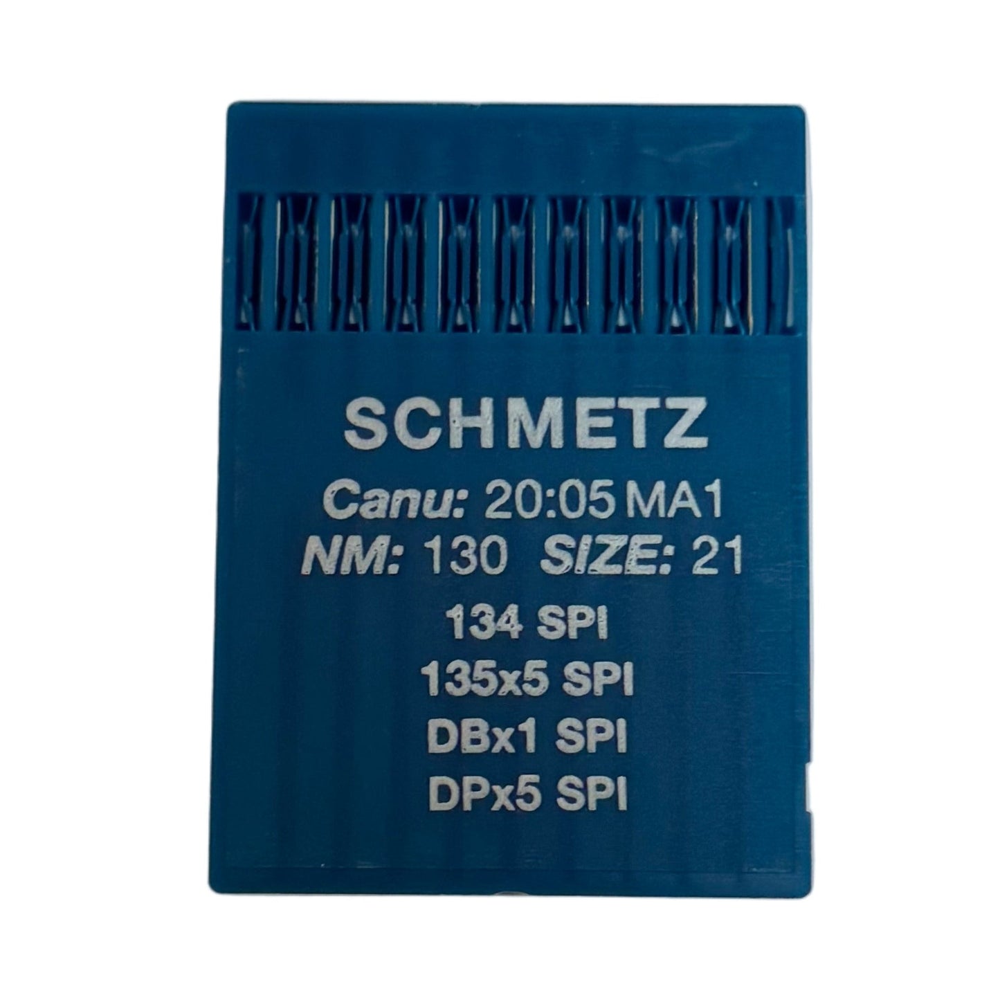 Image d’aiguilles pour machines à coudre industrielles SCHMETZ DPx5 SPI – pour tissus épais et fins (10 pièces) – disponibles chez Šarlotes audumi