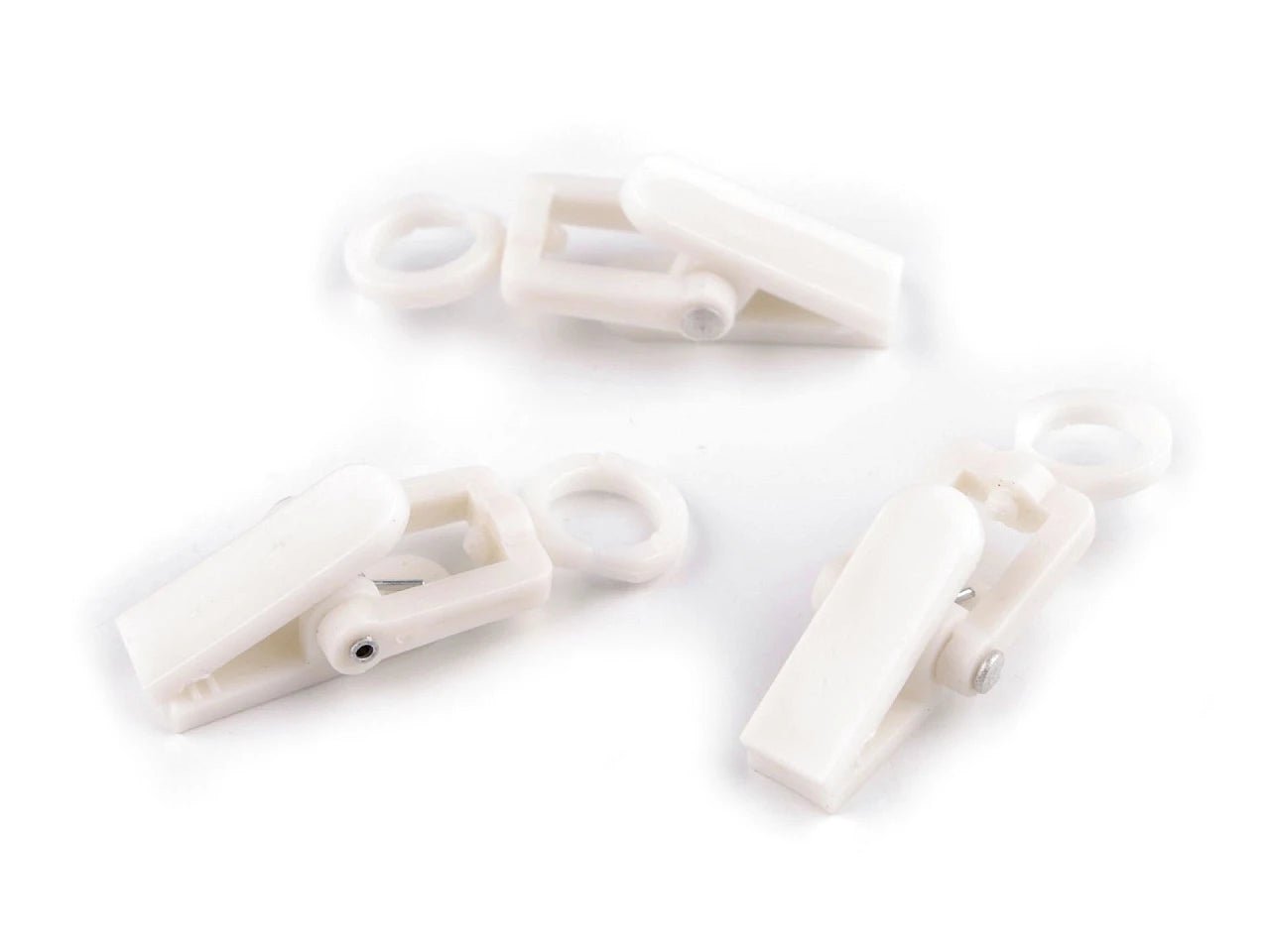 Crochets pour rideaux (lot de 10 pièces) - blancs