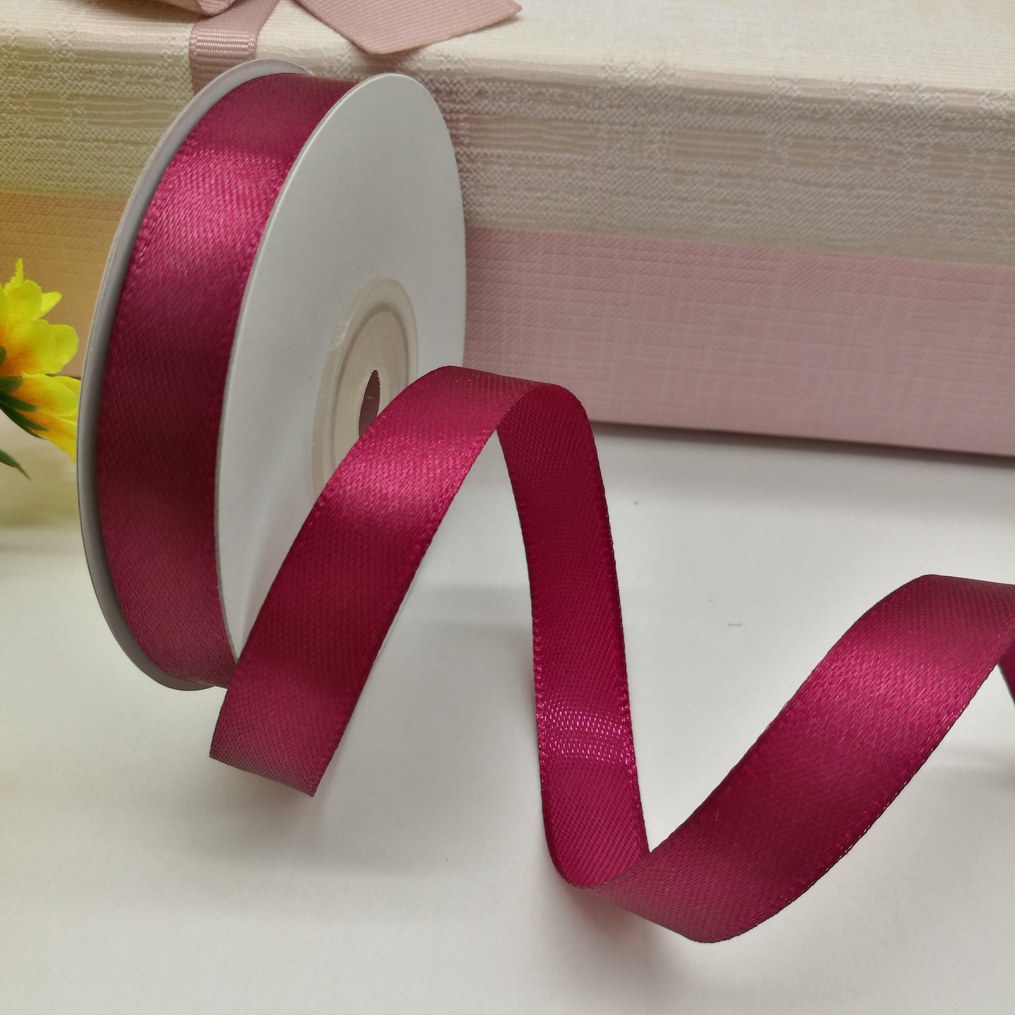 Satin ribbon - wine shade 32 mm (25 m pack)