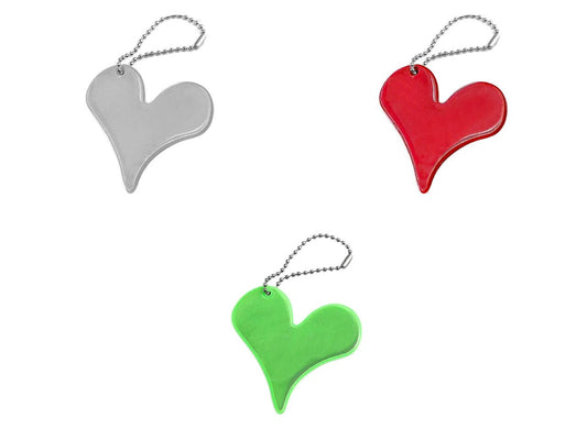 Image with heart reflector/zipper pull charm – available at Šarlotes audumi
