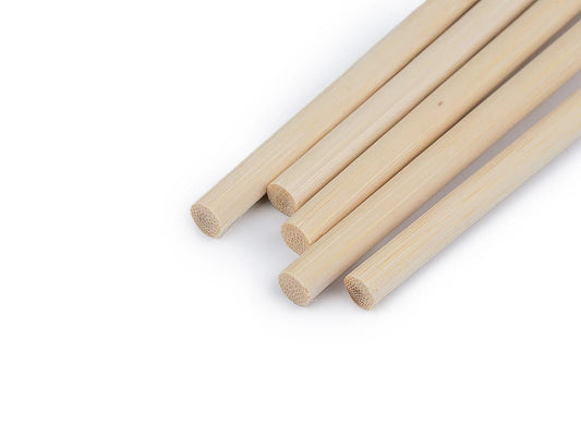 Attēls ar Bambusa kociņi makramē (20–30 cm) – pieejams Šarlotes audumi