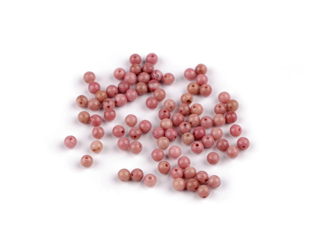 Natural stone beads – Rhodonite 4 mm (pink shade) | 96 pcs.
