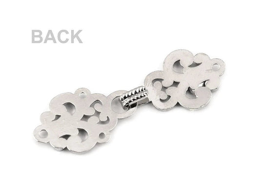 Image with Decorative fastening hook for clothing|various shades – available at Charlotte's Fabrics