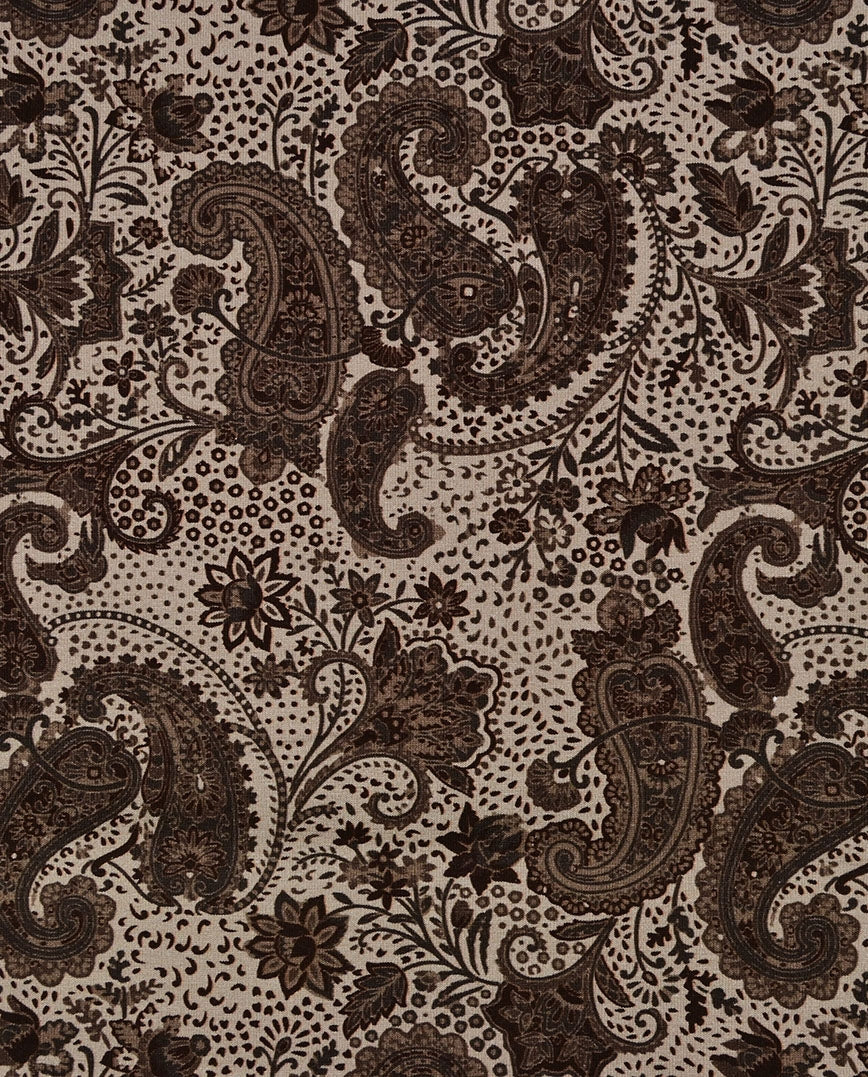 Cotton knit, jersey brown elegant pattern