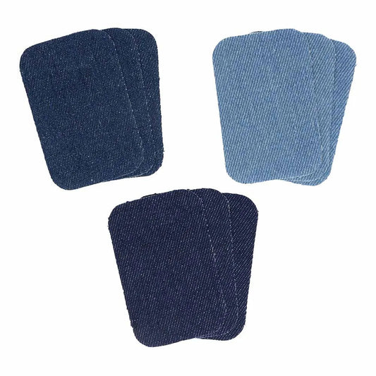 Patchs en jean thermocollants pour vêtements Milward 7.5x5cm - 9 pièces