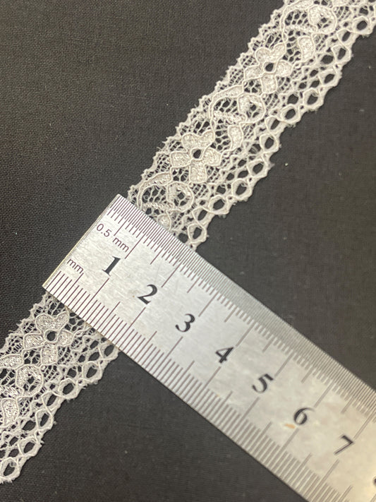 Attēls ar Elastīga mežģīne 2 cm-pelēka – pieejams internetā Šarlotes audumi