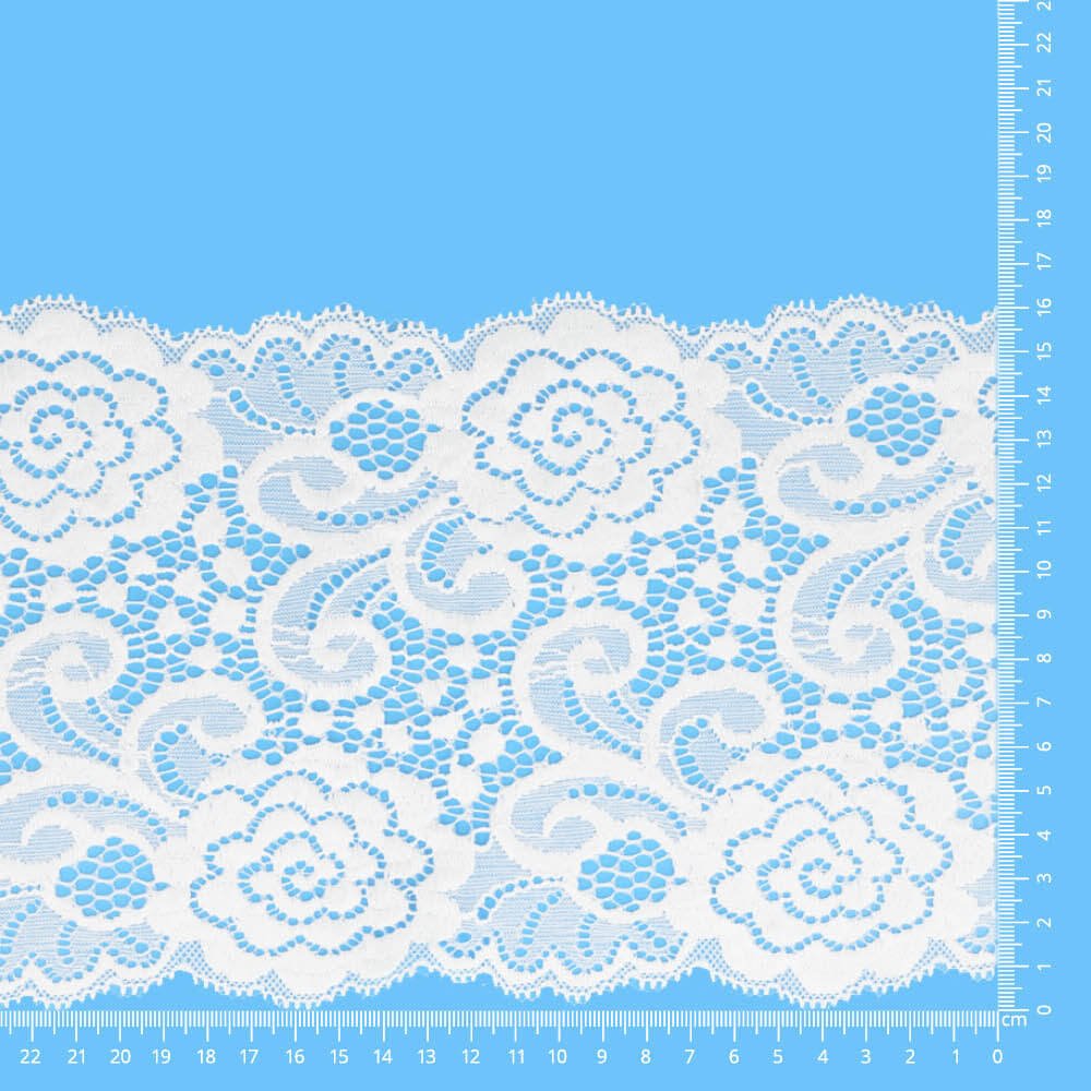 alt
Elastic nylon lace - 16 cm - white