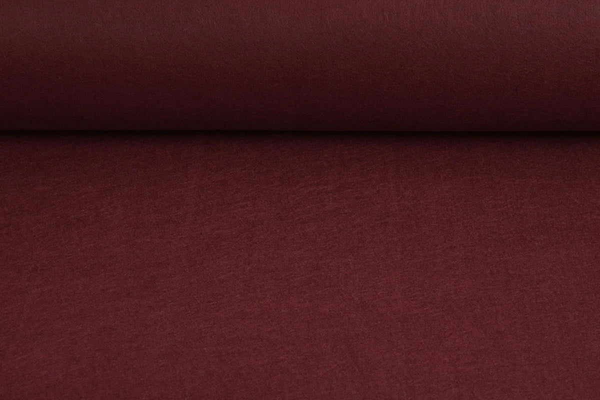 Felt fabric in rolls, soft, 1mm - burgundy 220 g/m²