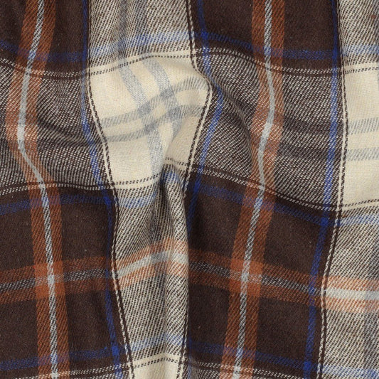 Flannel - brown with blue 150 g/m²