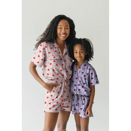 Image with flannel - red hearts 165 g/m² – available at Šarlotes audumi