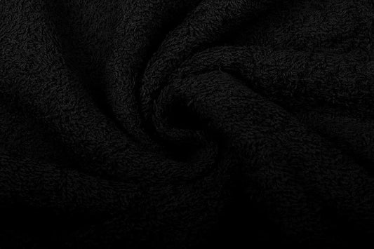 Black terry fabric 350 g/m²