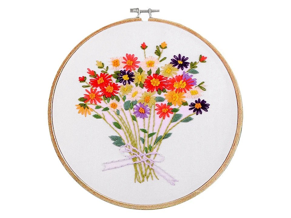 Kit de broderie - bouquet de fleurs
