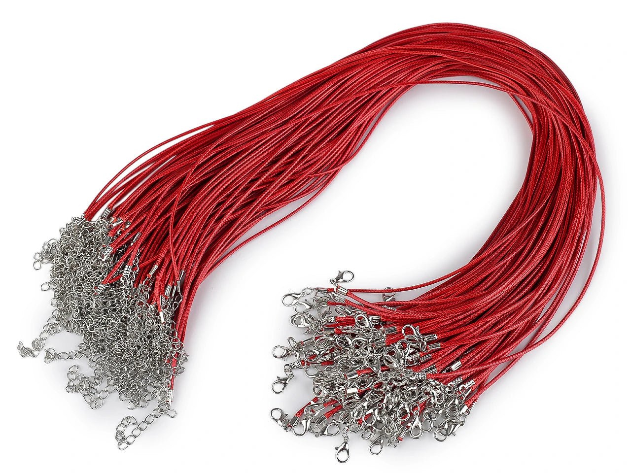 Image of necklace cord with a clasp – ready-made base for jewelry (45 cm) – available at Šarlotes audumi