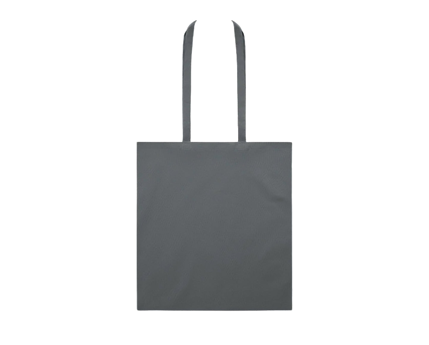 Attēls ar Kokvilnas auduma maisiņš ar garajiem rokturiem 38 x 42 cm 140 g/m² -grafīta pelēks – pieejams internetā Šarlotes audumi