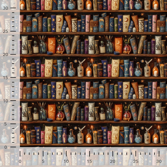 Image of cotton loopback knit with insulation—bookshelf, available online at Šarlotes audumi