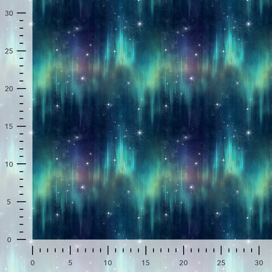 Image of cotton loop-knit fabric with insulation, Northern Lights – available online at Charlotte Fabrics