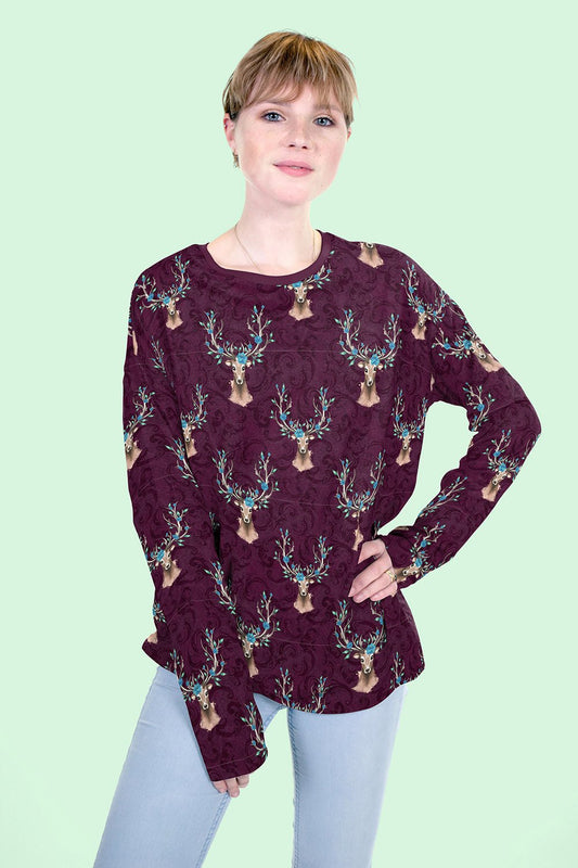 Image of cotton loopback knit - Magic Forest, available online at Charlotte's Fabrics