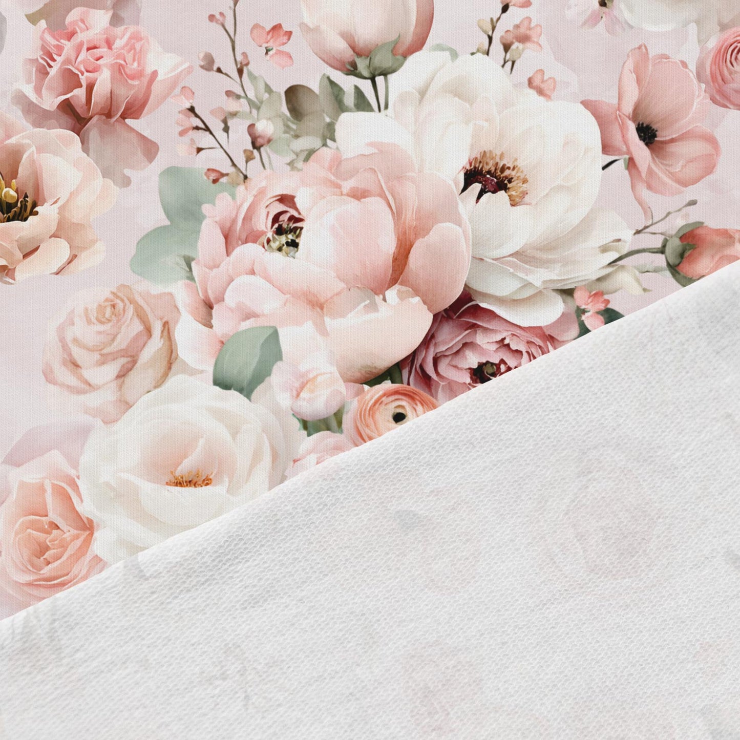 Image of cotton loopback jersey - rose garden 250 g/m² – available at Šarlotes audumi