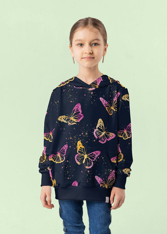 Image de jersey matelassé en coton à motif papillons – disponible en ligne chez Šarlotes audumi