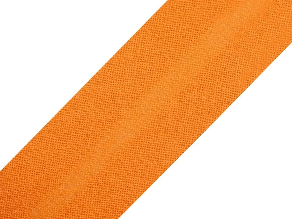 Cotton bias tape 20 mm - bright orange