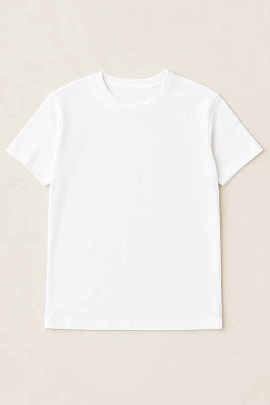 Kokvilnas trikotāža - balta 215 g/m²