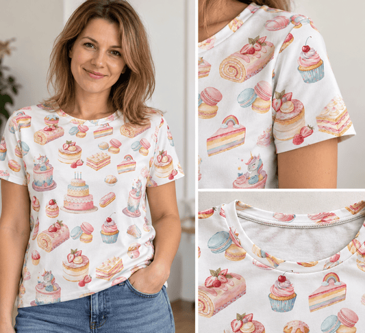 Image of cotton knit jersey, Sweet Moment – available online at Šarlotes audumi
