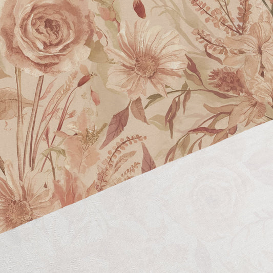 Attēls ar Kokvilnas trikotāža - rudens ziedu motīvs 200 g/m² – pieejams Šarlotes audumi