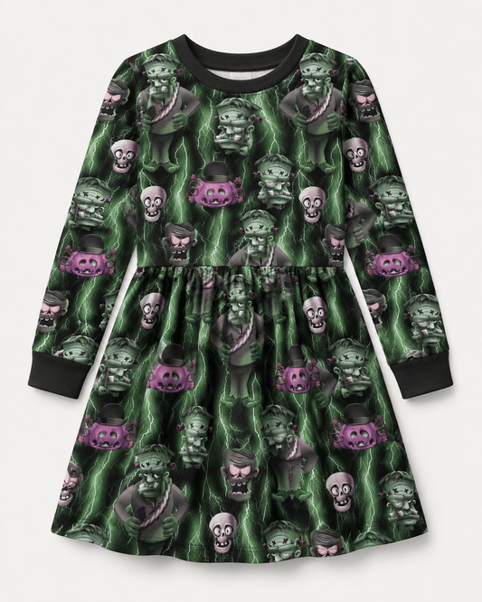 Image avec tissu jersey en coton motif zombies – disponible en ligne chez Šarlotes audumi