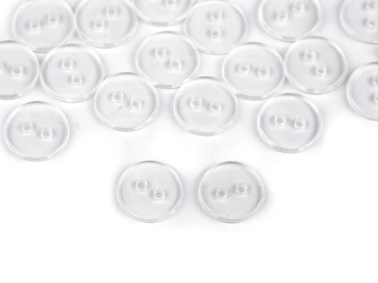 Bouton de chemise 10 mm - transparent