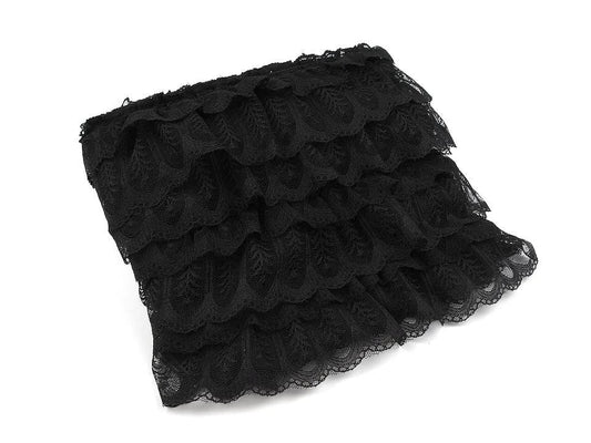 Image avec ruban en dentelle crochetée 85–95 mm - noir – disponible chez Šarlotes audumi