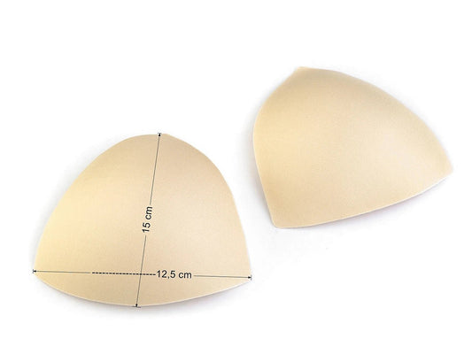 Bra pads for swimsuits, lingerie,corsets, size L - nude